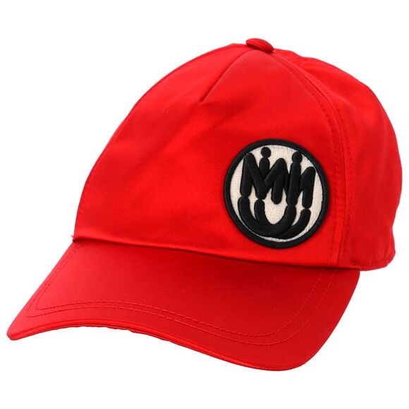 Miu Miu Logo Patch Baseball Cap in Red Canvas - Picture 3 of 12